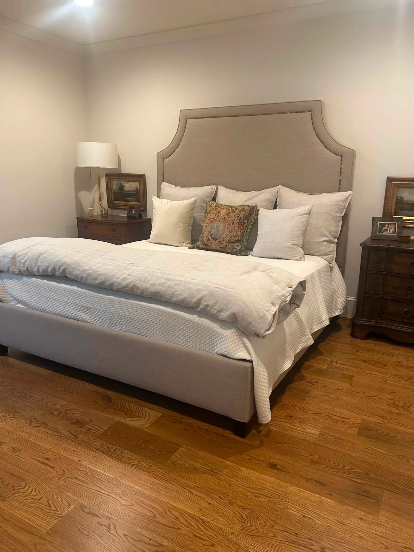 Bedroom furniture positioned and set up after a move